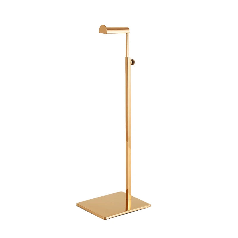 Clothes Display Support Supporter Bag Rack, Stainless Steel Floor Stand, Handbags, Scarves, Adjustable Displaying Pole