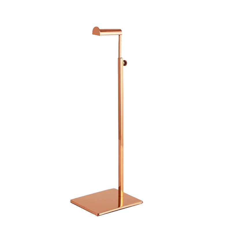 Clothes Display Support Supporter Bag Rack, Stainless Steel Floor Stand, Handbags, Scarves, Adjustable Displaying Pole