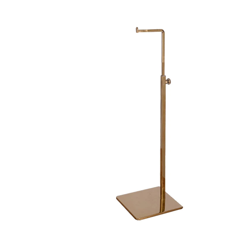Clothes Display Support Supporter Bag Rack, Stainless Steel Floor Stand, Handbags, Scarves, Adjustable Displaying Pole